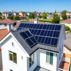 Roof top solar on a home